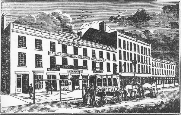 Figure 4.  The home of the Commerical Advertiser in Buffalo, 1850