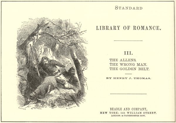 Figure 28.  Title page and frontispiece of Beadle's Standard Library of Romance