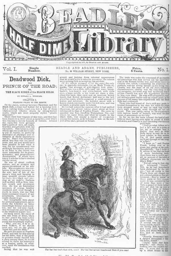  Fig. 73.  Beadle's Half-Dime Library