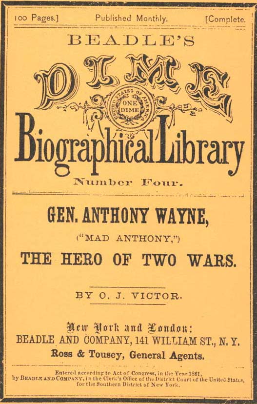 Fig 93. Beadle's Dime Biographical Library