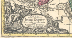 cartouche from map of Asia from 1744 thumbnail