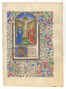 Recto of crucifiction from 1450
