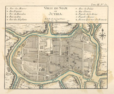 Map of Juthia in Siam from 1764 thumbnail