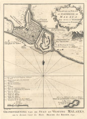 map of the Fortress on Malaca from 1750 thumbnail