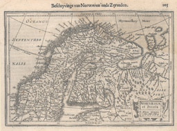 map of Norway and Sweden from 1630 thumbnail