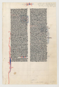 Recto of 13th century Paris Bible Leaf