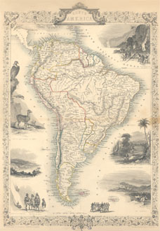 map of South America from 1851 thumbnail