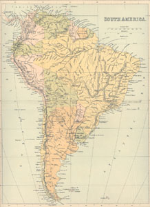 Map of South America with borders from before 1885 thumbnail